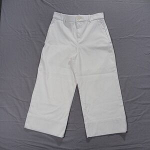 Spanx Capri Pants Womens Large White Stretch Shaping Flat Front Cropped Slimming